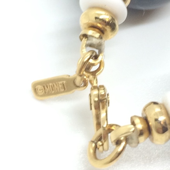 3/$30 VINTAGE MONET MONOCHROMATIC BAUBLE NECKLACE COLLAR CHUNKY BEADS WILMA - Picture 11 of 11